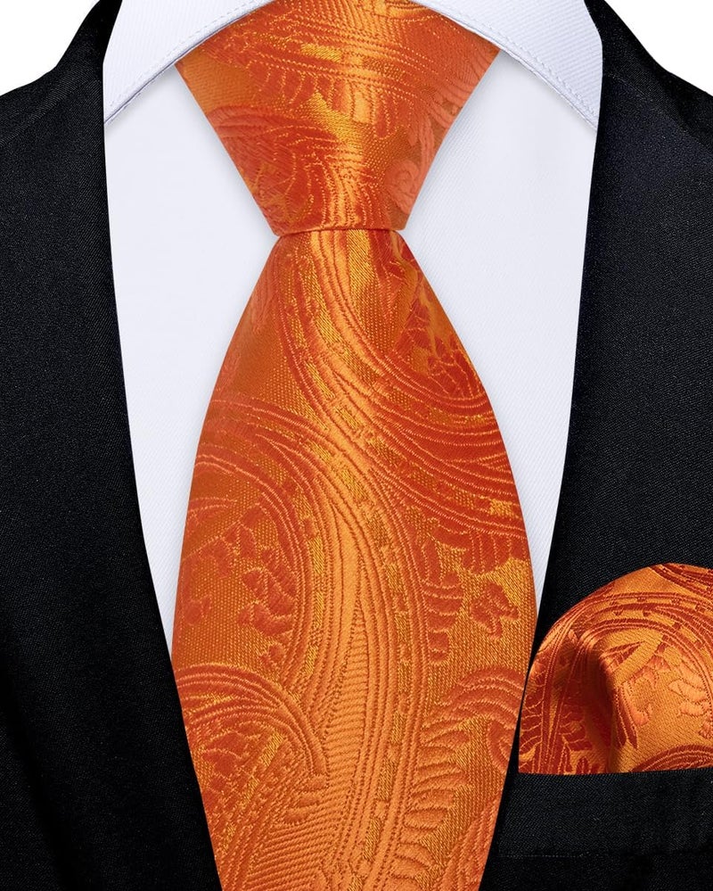 DiBanGu Boys Adjustable Tie and Pocket Square Pre-tied Zipper Necktie for Kids Wedding Party Graduation School Uniforms - Image 2
